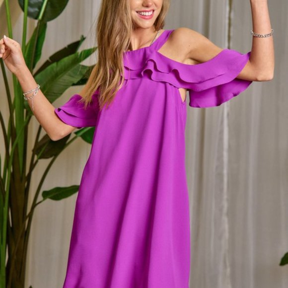 COLD SHOULDER DRESS - Picture 5 of 5